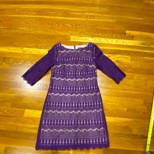 Purple lace dress